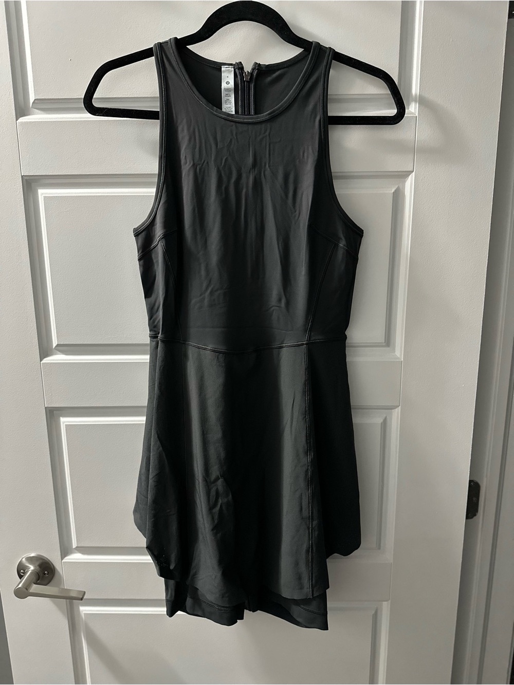 lululemon athletica Black Sleeveless Skater Dress with built in shorts size 6